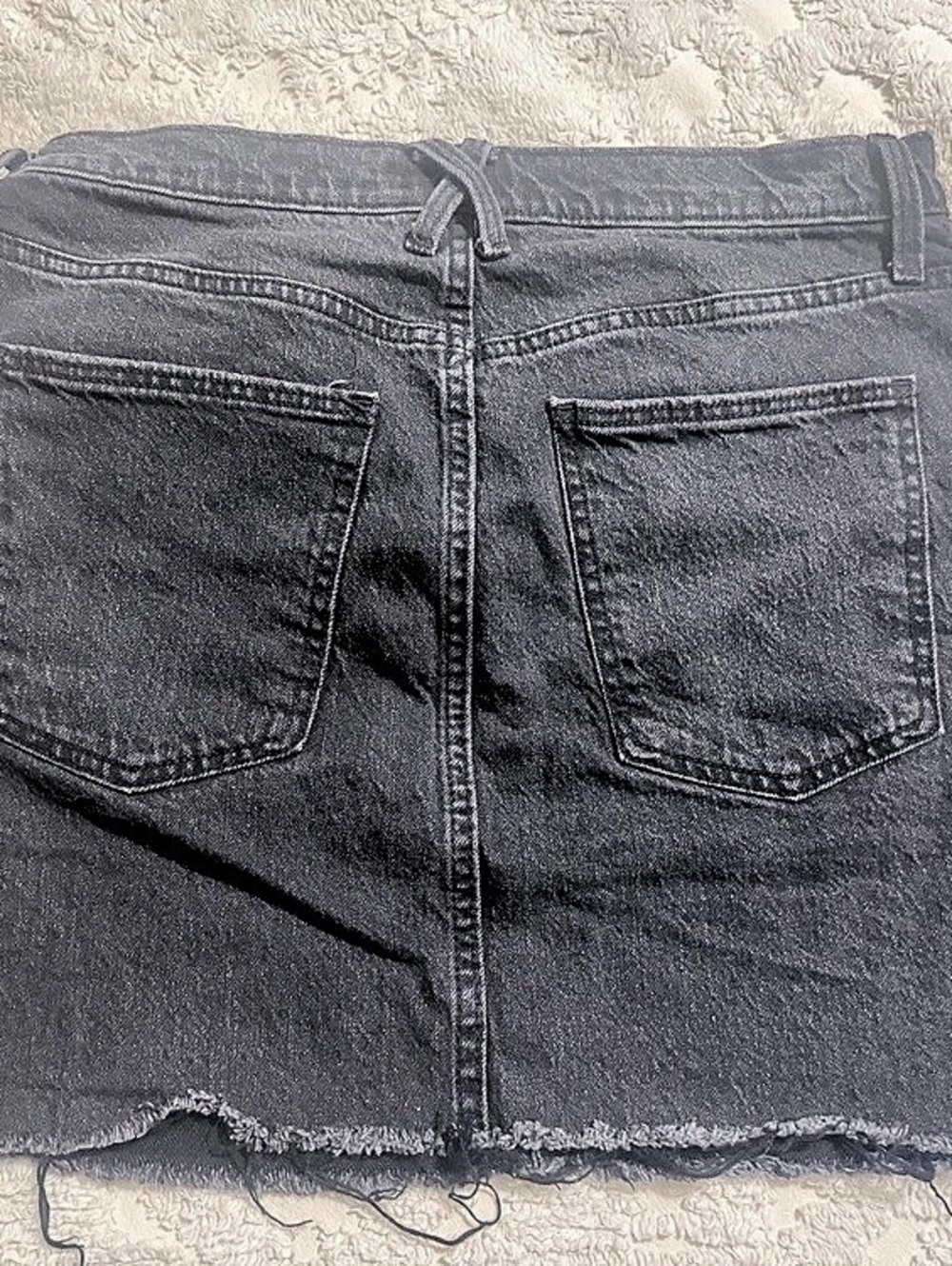 Universal Thread Jean Mini Skirt Raw Hem Black Size 10